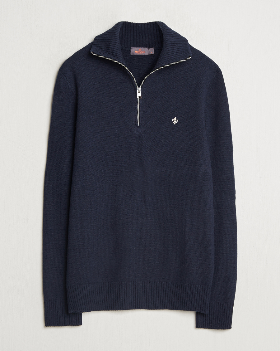 Herre | Trøjer | Morris | Hertford Merino Half Zip Navy