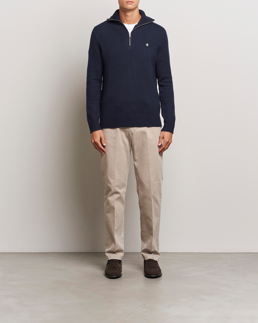 Herre | Trøjer | Morris | Hertford Merino Half Zip Navy