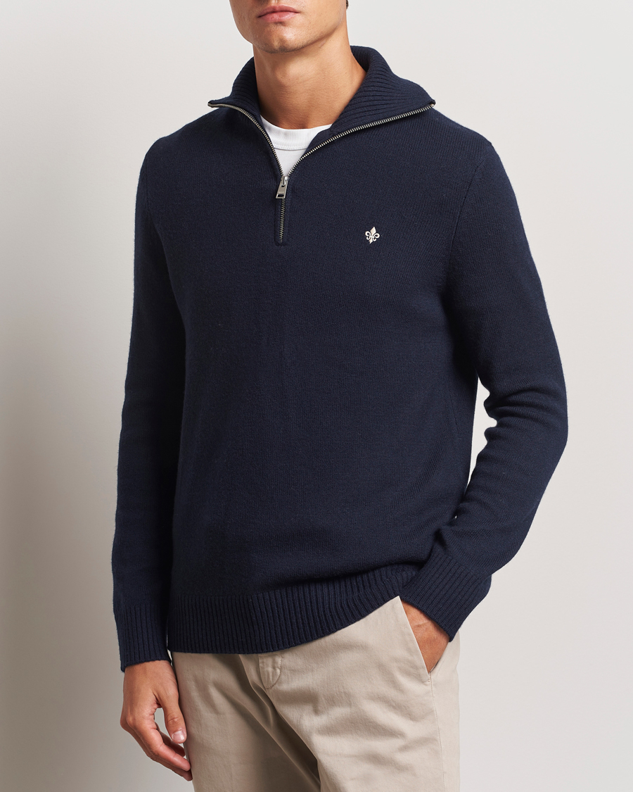 Herre | Trøjer | Morris | Hertford Merino Half Zip Navy