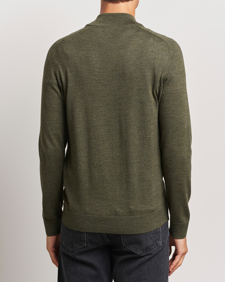 Herre | Trøjer | Morris | John Merino Half Zip Olive