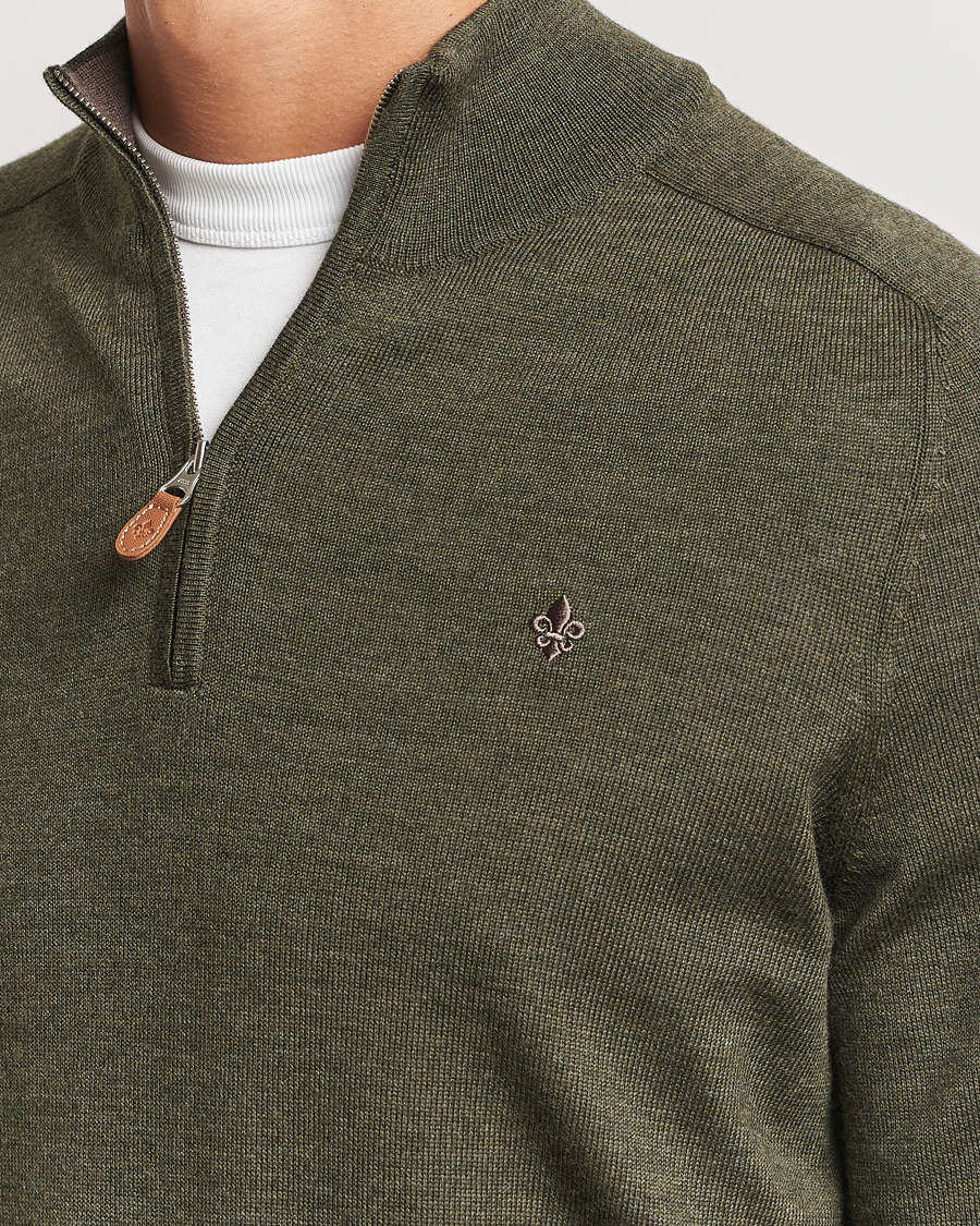 Herre | Trøjer | Morris | John Merino Half Zip Olive