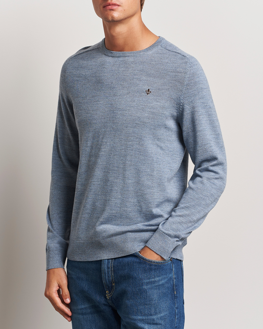 Herre | Trøjer | Morris | Merino O-neck Light Blue