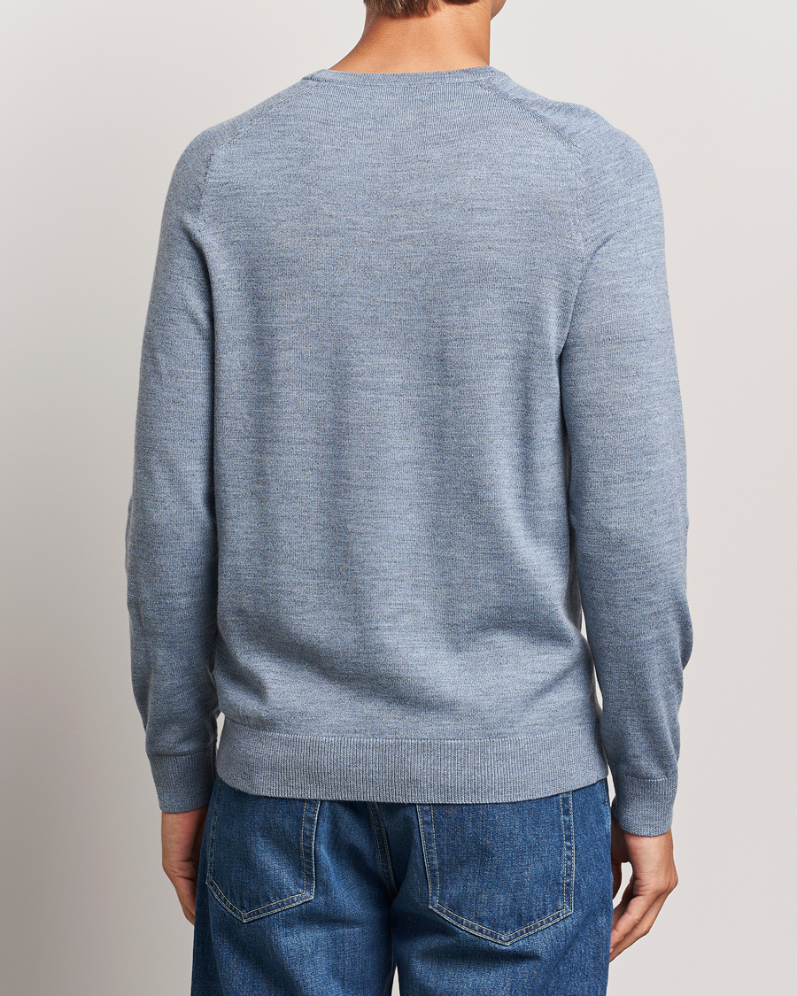 Herre | Trøjer | Morris | Merino O-neck Light Blue