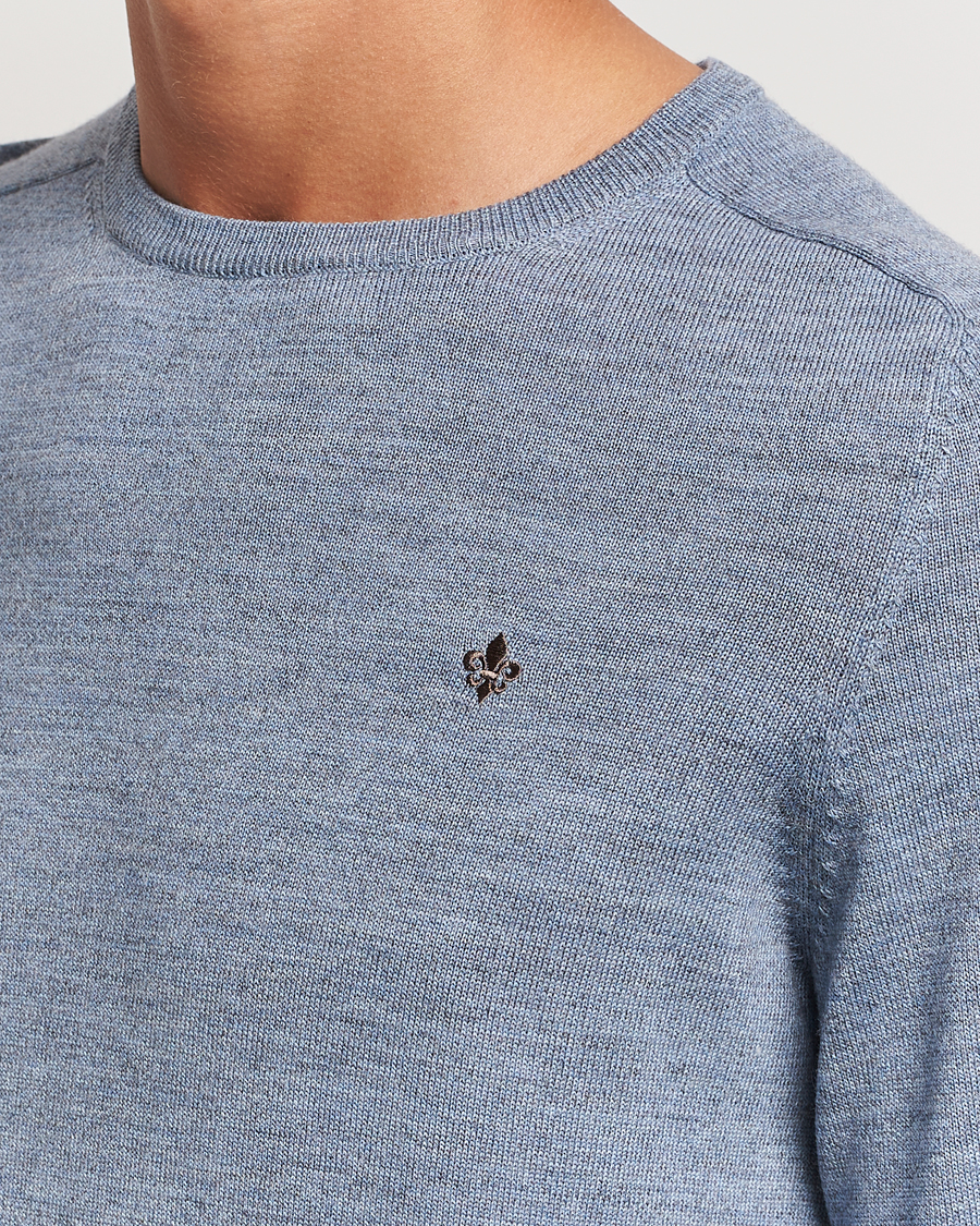 Herre | Trøjer | Morris | Merino O-neck Light Blue