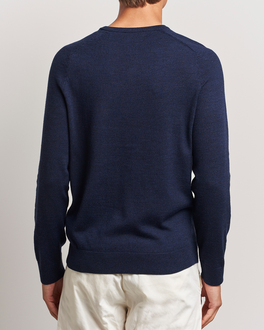 Herre | Trøjer | Morris | Merino O-neck Blue