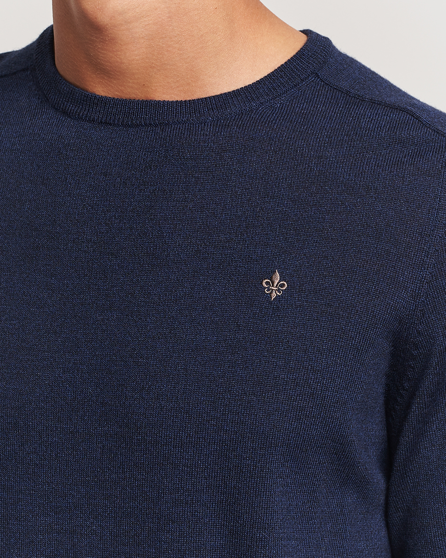 Herre | Trøjer | Morris | Merino O-neck Blue