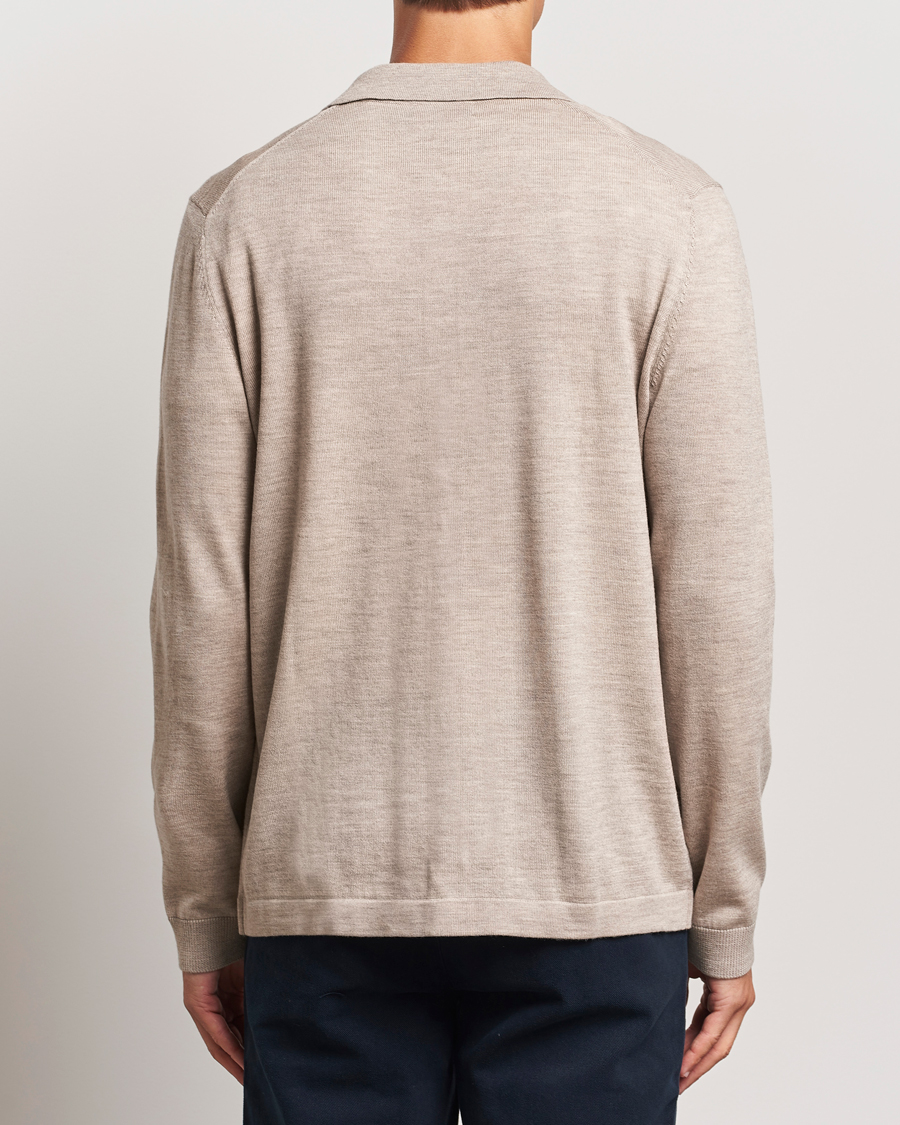 Herre | Trøjer | Morris | Merino Knitted Shirt Khaki