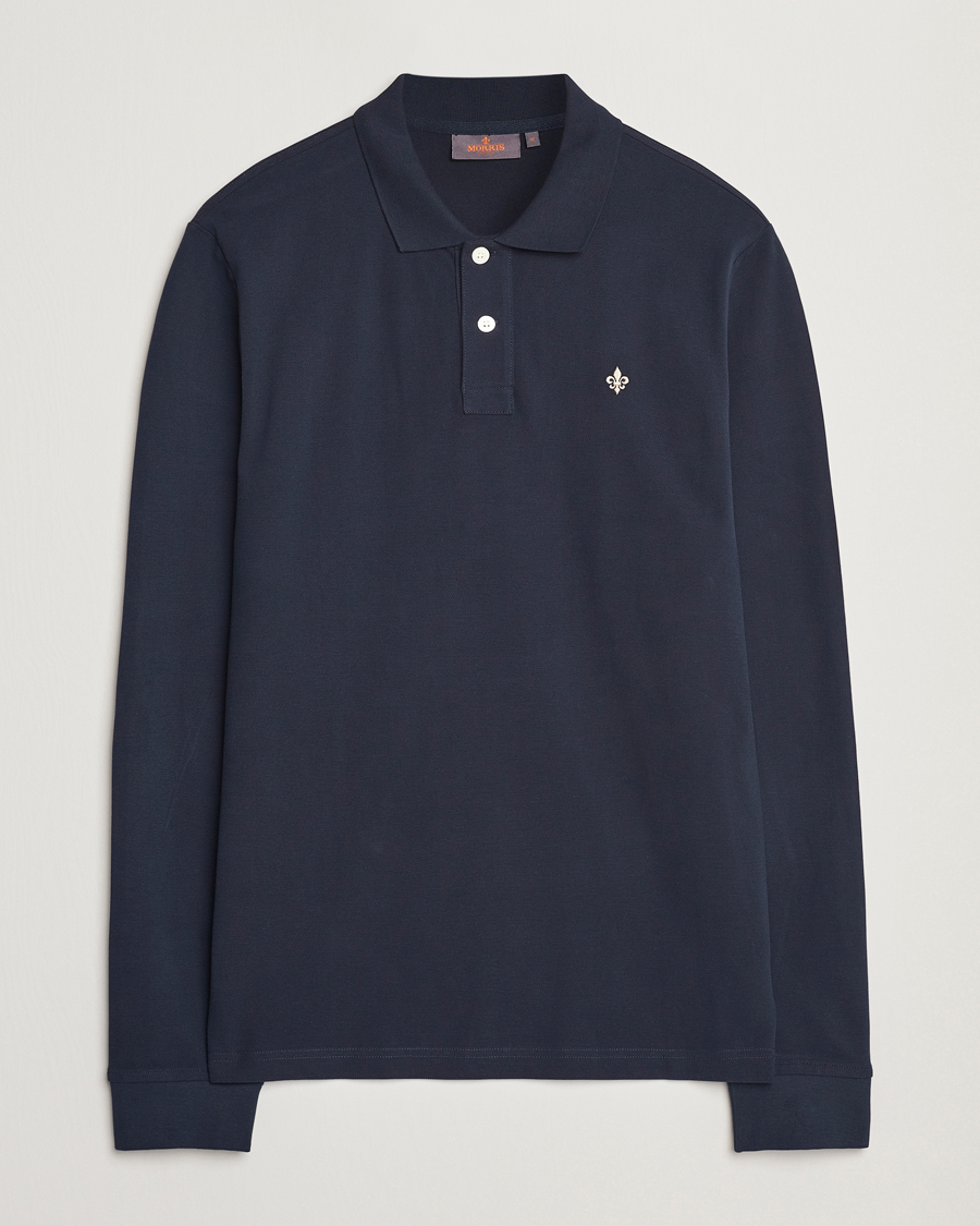 Herre | Trøjer | Morris | Camden Long Sleeve Polo Blue