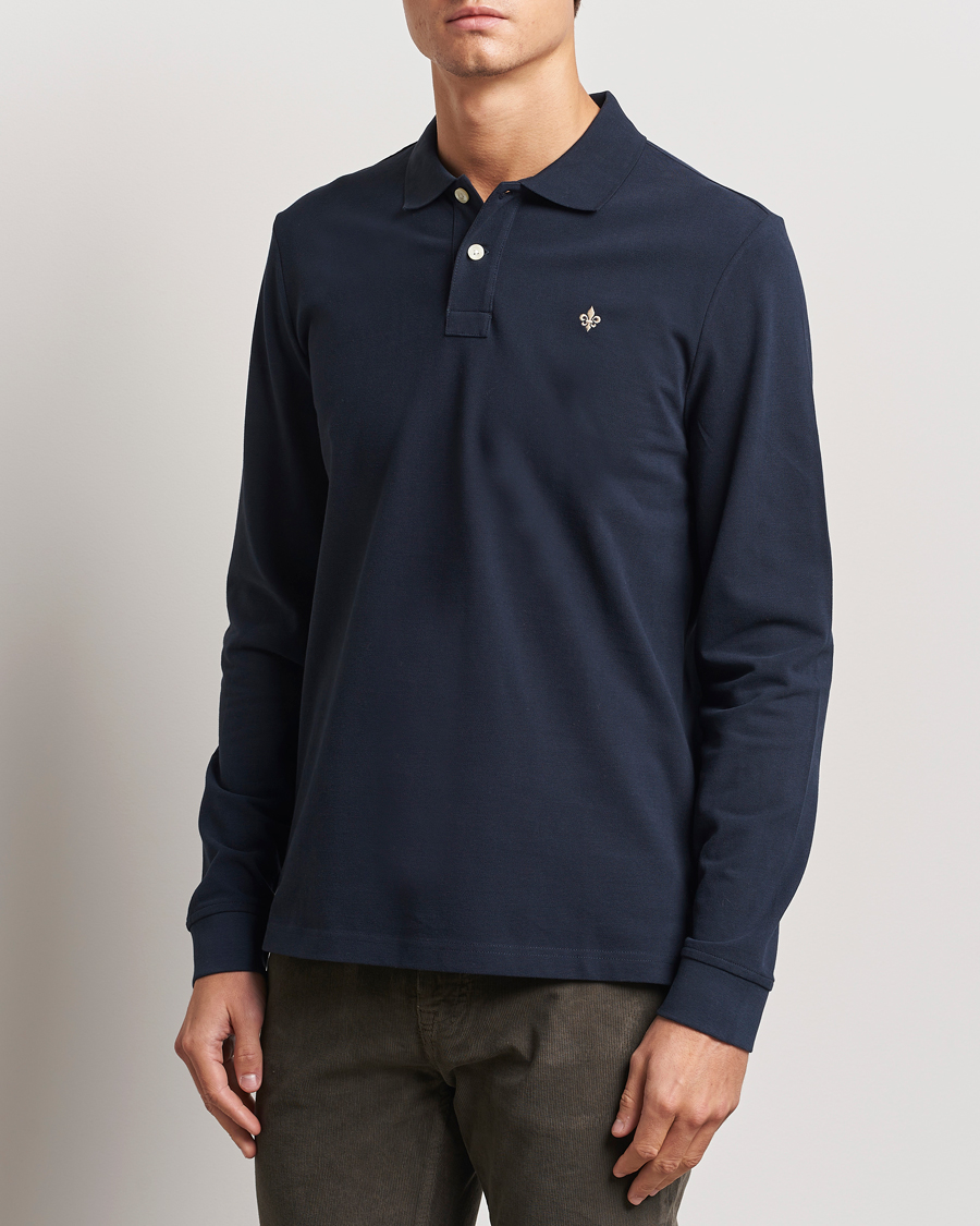 Herre | Trøjer | Morris | Camden Long Sleeve Polo Blue