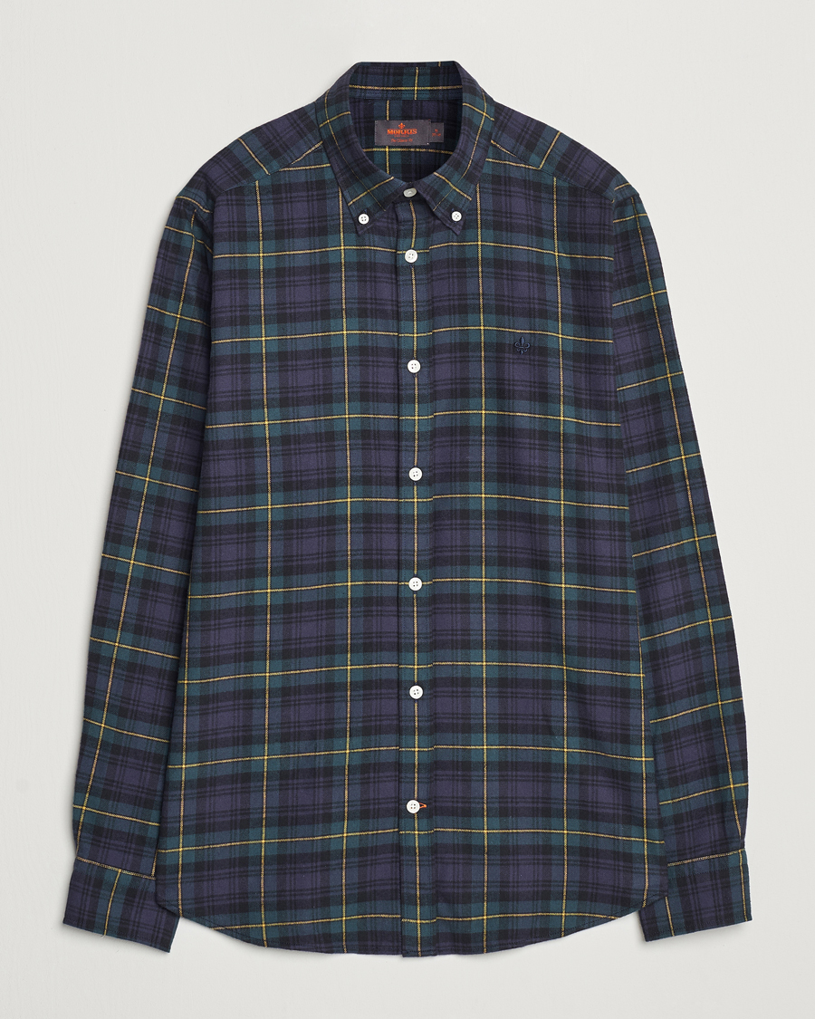 Herre | Skjorter | Morris | Flannel Tartan Shirt Navy
