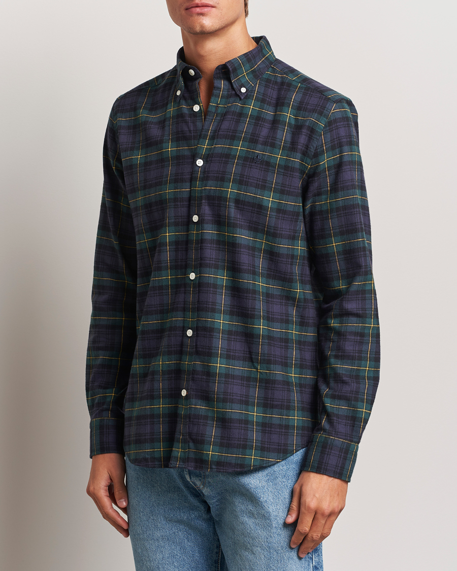 Herre | Skjorter | Morris | Flannel Tartan Shirt Navy