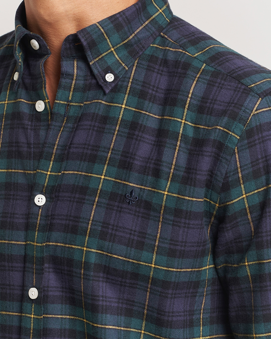 Herre | Skjorter | Morris | Flannel Tartan Shirt Navy