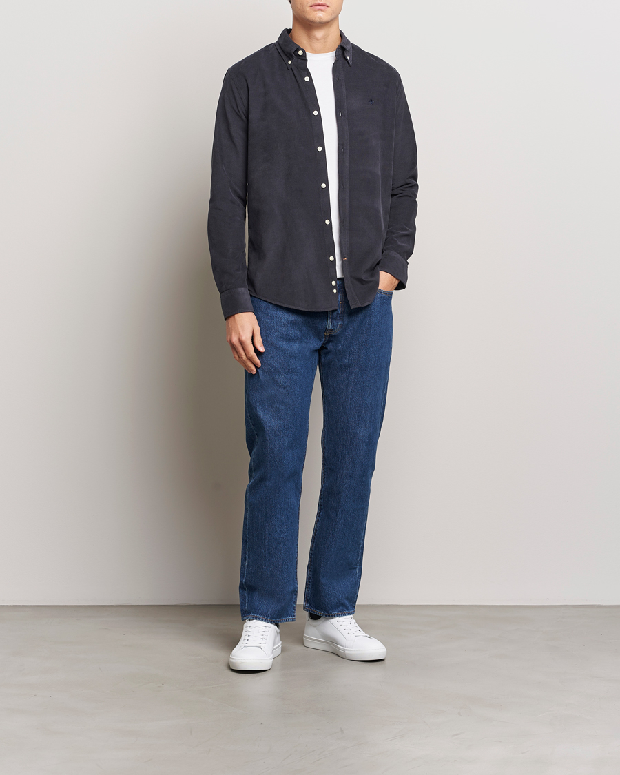 Herre | Skjorter | Morris | Douglas Corduroy Shirt Navy