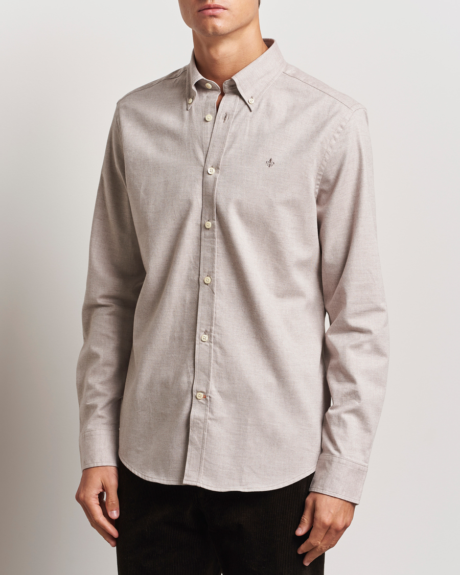 Herre | Skjorter | Morris | Watts Flannel Shirt Khaki