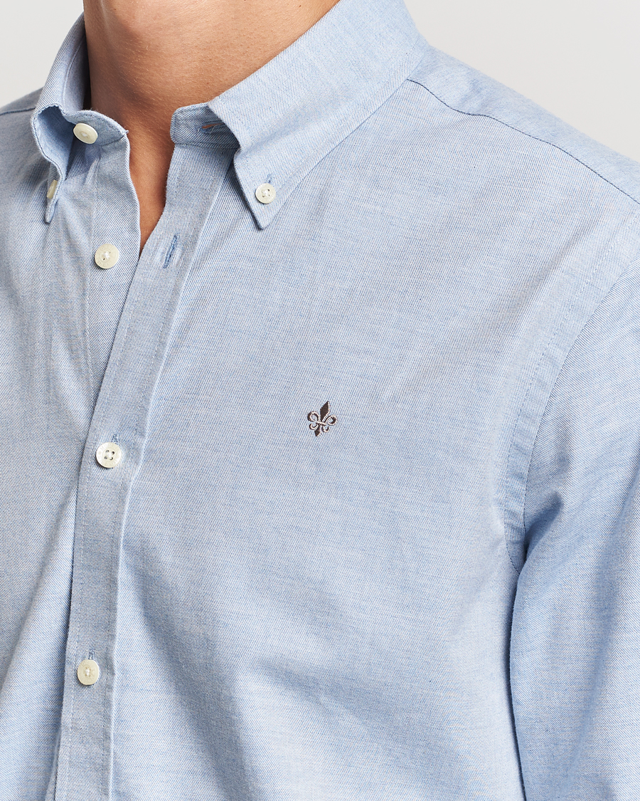 Herre | Skjorter | Morris | Watts Flannel Shirt Light Blue