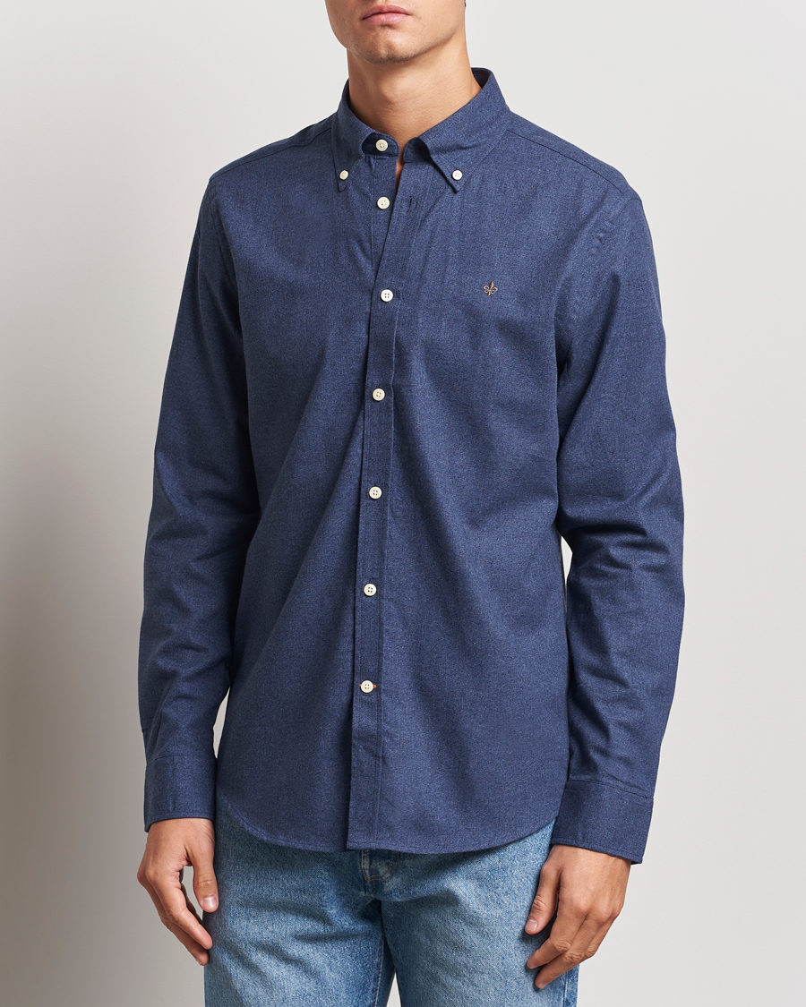 Herre | Skjorter | Morris | Watts Flannel Shirt Navy