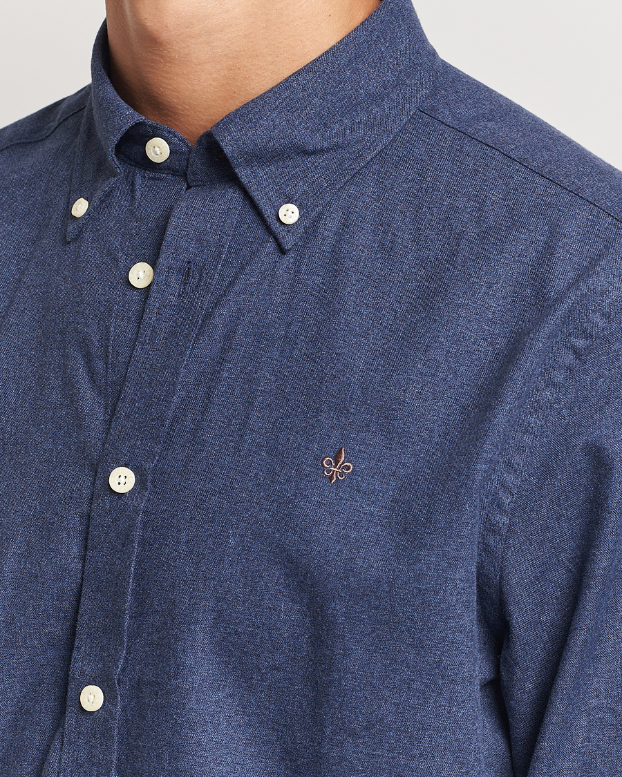 Herre | Skjorter | Morris | Watts Flannel Shirt Navy