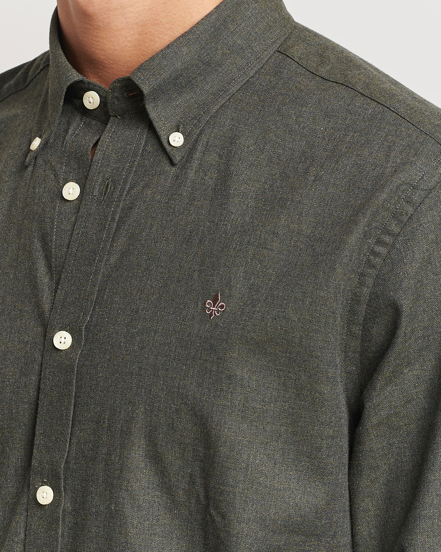 Herre | Skjorter | Morris | Watts Flannel Shirt Olive