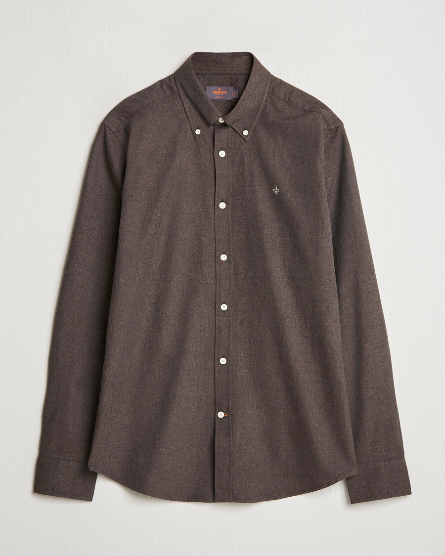 Herre | Skjorter | Morris | Watts Flannel Shirt Brown