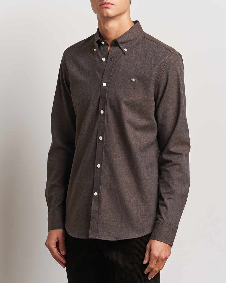 Herre | Skjorter | Morris | Watts Flannel Shirt Brown