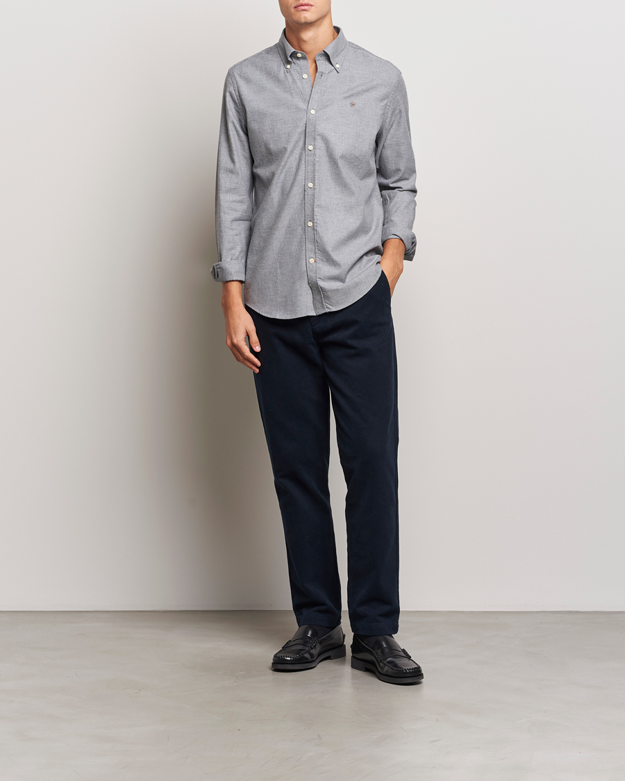 Herre | Skjorter | Morris | Watts Flannel Shirt Grey