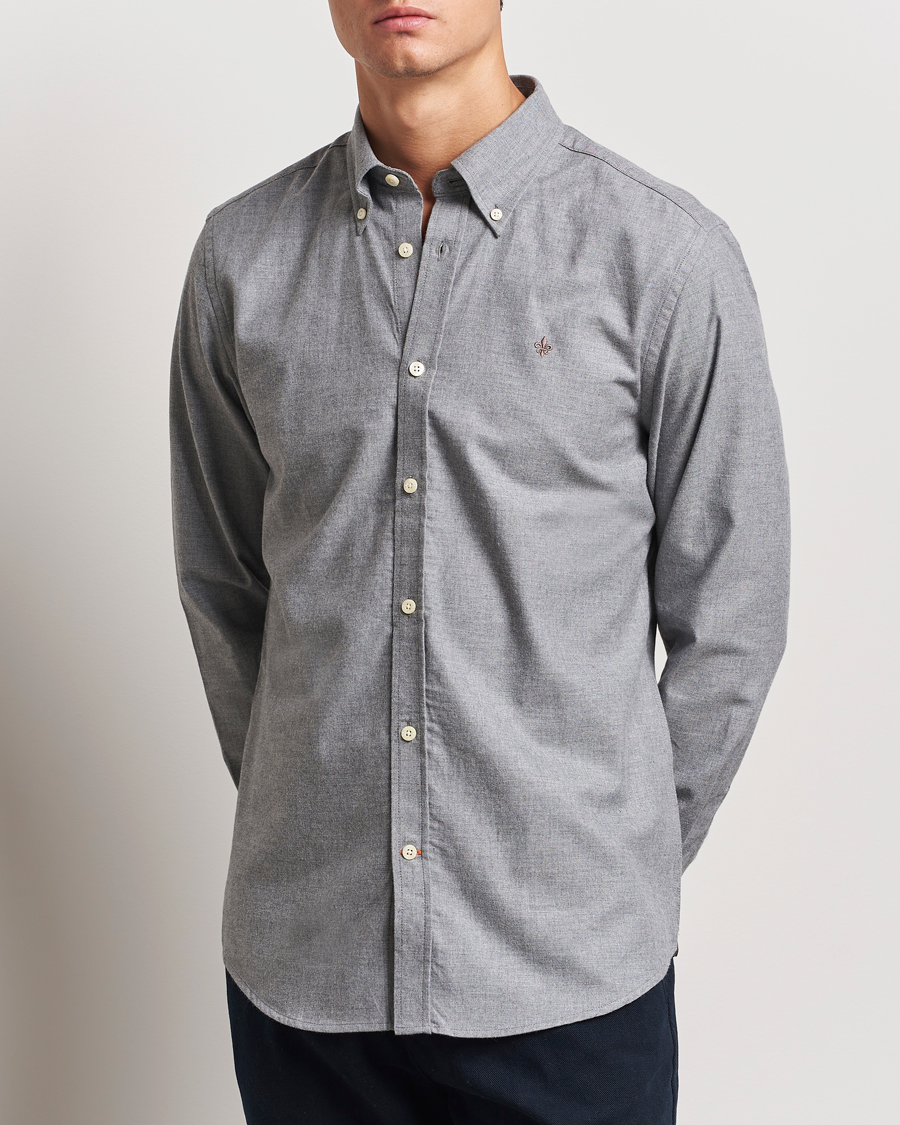 Herre | Skjorter | Morris | Watts Flannel Shirt Grey