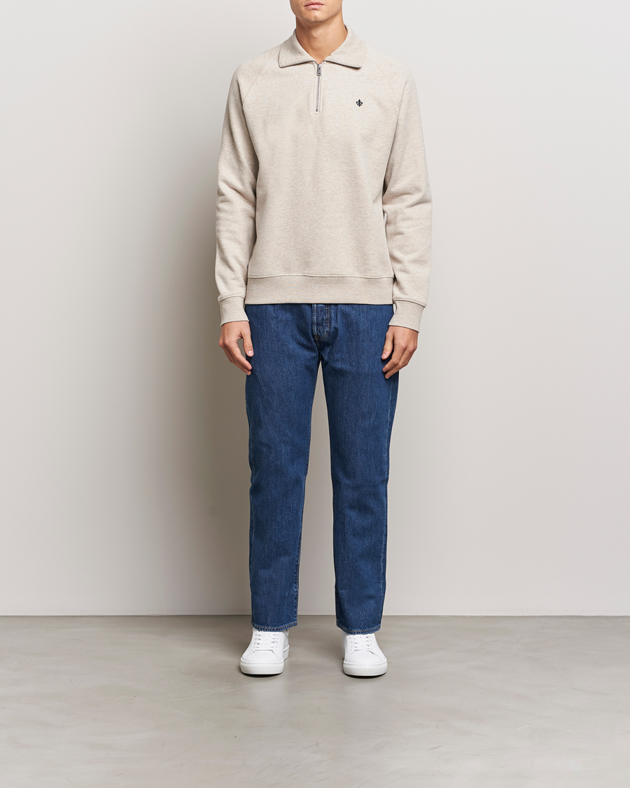 Herre | Trøjer | Morris | Maryon Half Zip Sweatshirt Khaki