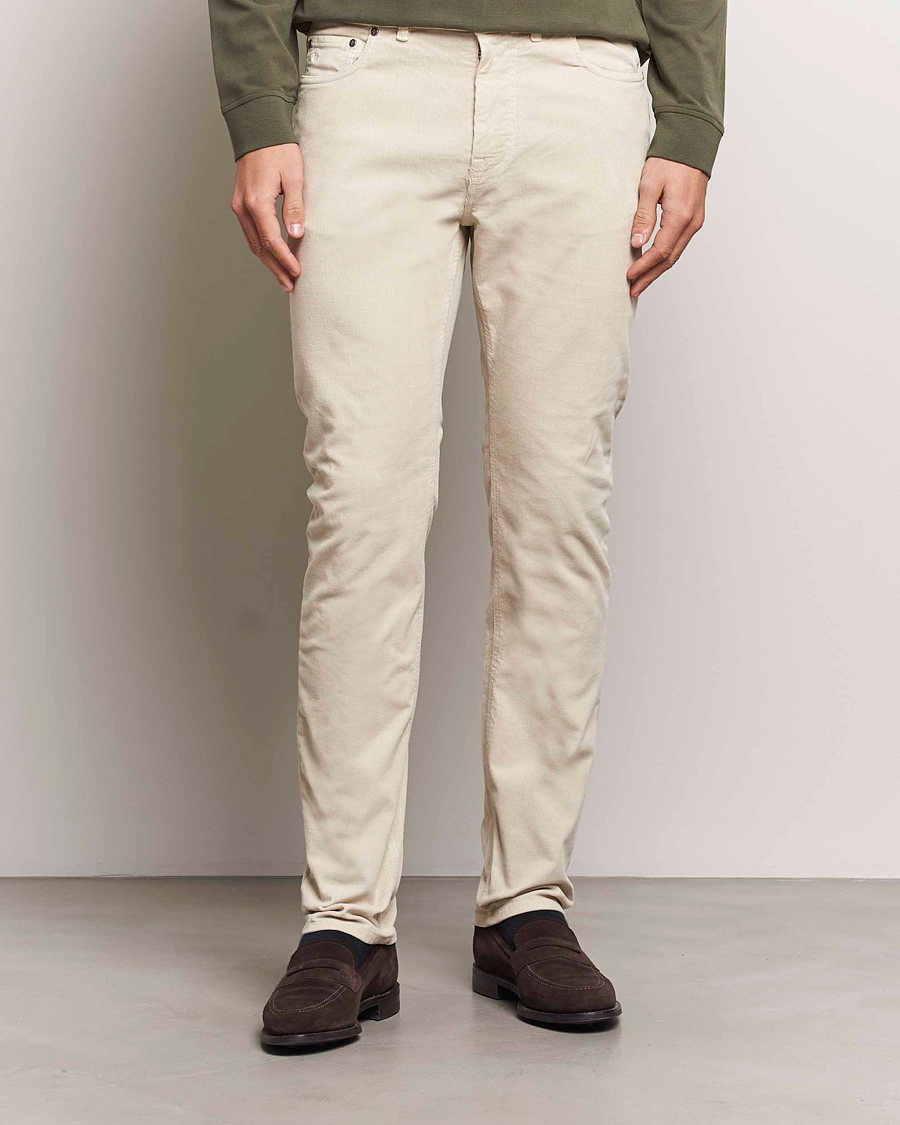 Herre | Bukser | Morris | James Corduroy 5-Pocket Pant Off White
