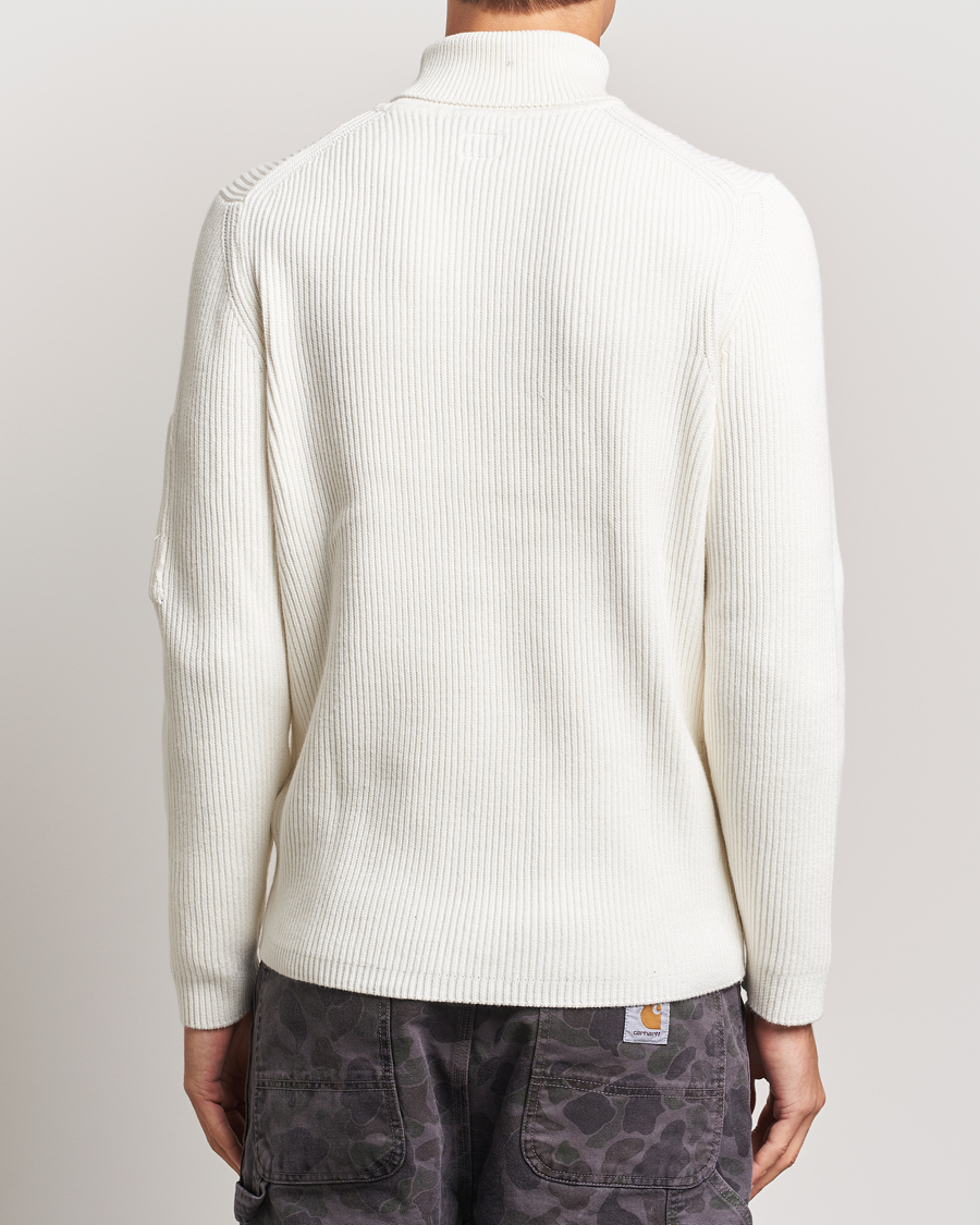 Herre | Trøjer | C.P. Company | Full Rib Knitted Cotton Rollneck Off White