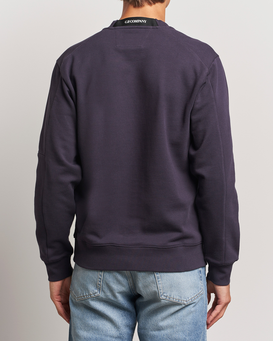 Herre | Trøjer | C.P. Company | Diagonal Raised Fleece Lens Sweatshirt Washed Navy