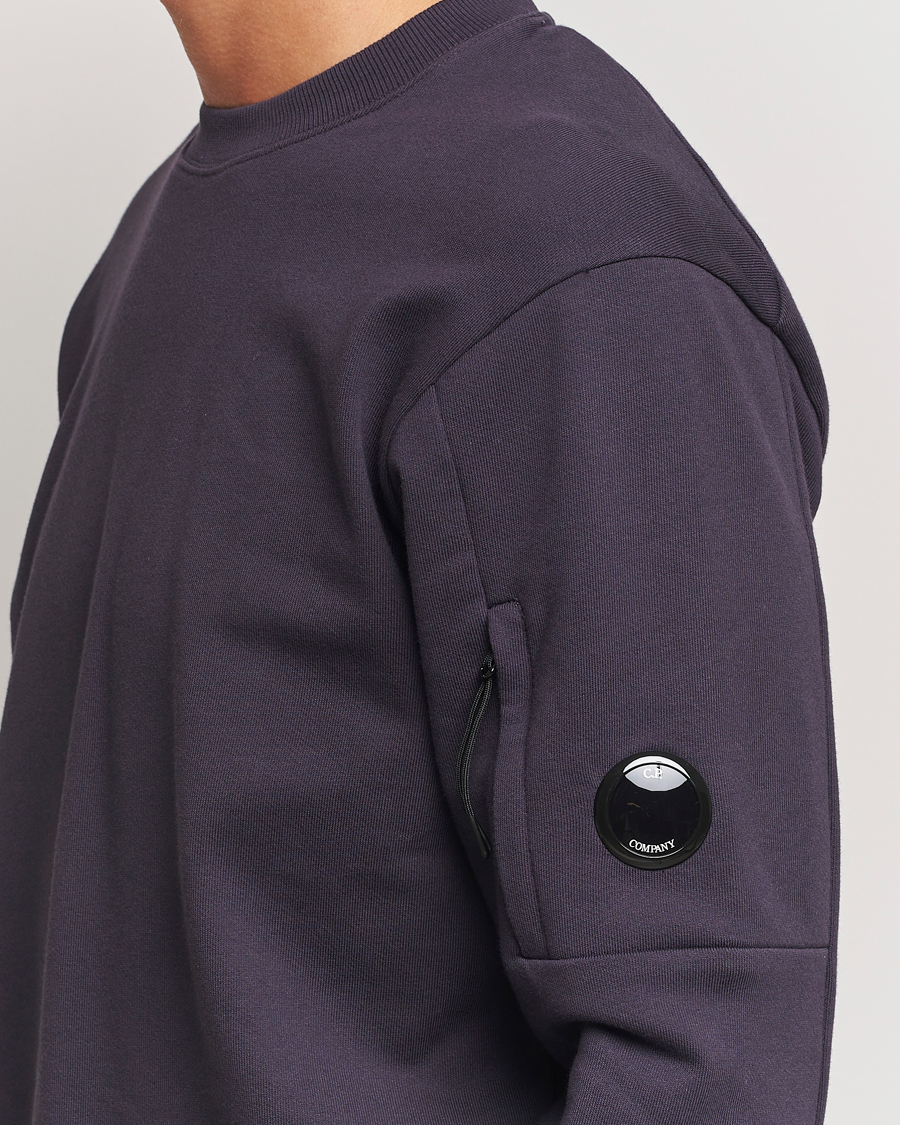 Herre | Trøjer | C.P. Company | Diagonal Raised Fleece Lens Sweatshirt Washed Navy