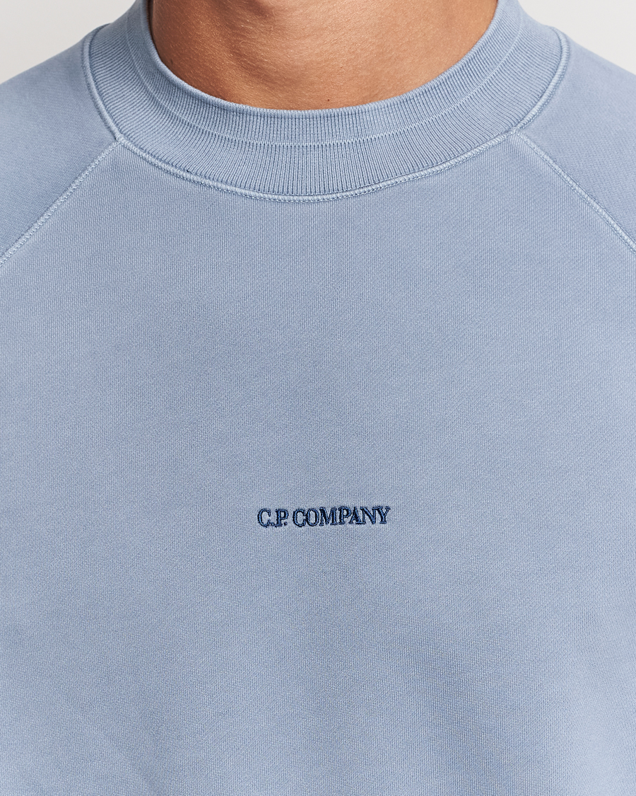Herre | Trøjer | C.P. Company | Brushed Emerized Fleece Sweatshirt Light Blue