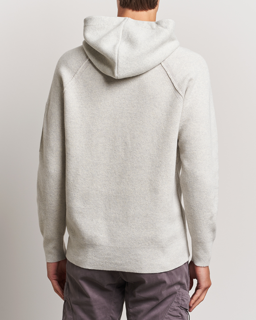 Herre | Trøjer | C.P. Company | Lambswool Knitted Lens Hood Grey Melange