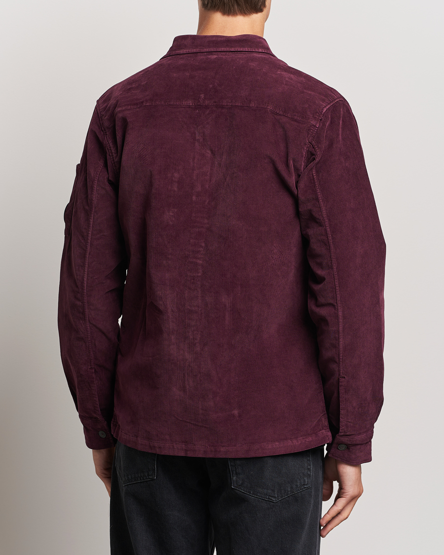 Herre | Skjorter | C.P. Company | Corduroy Lens Overshirt Burgundy