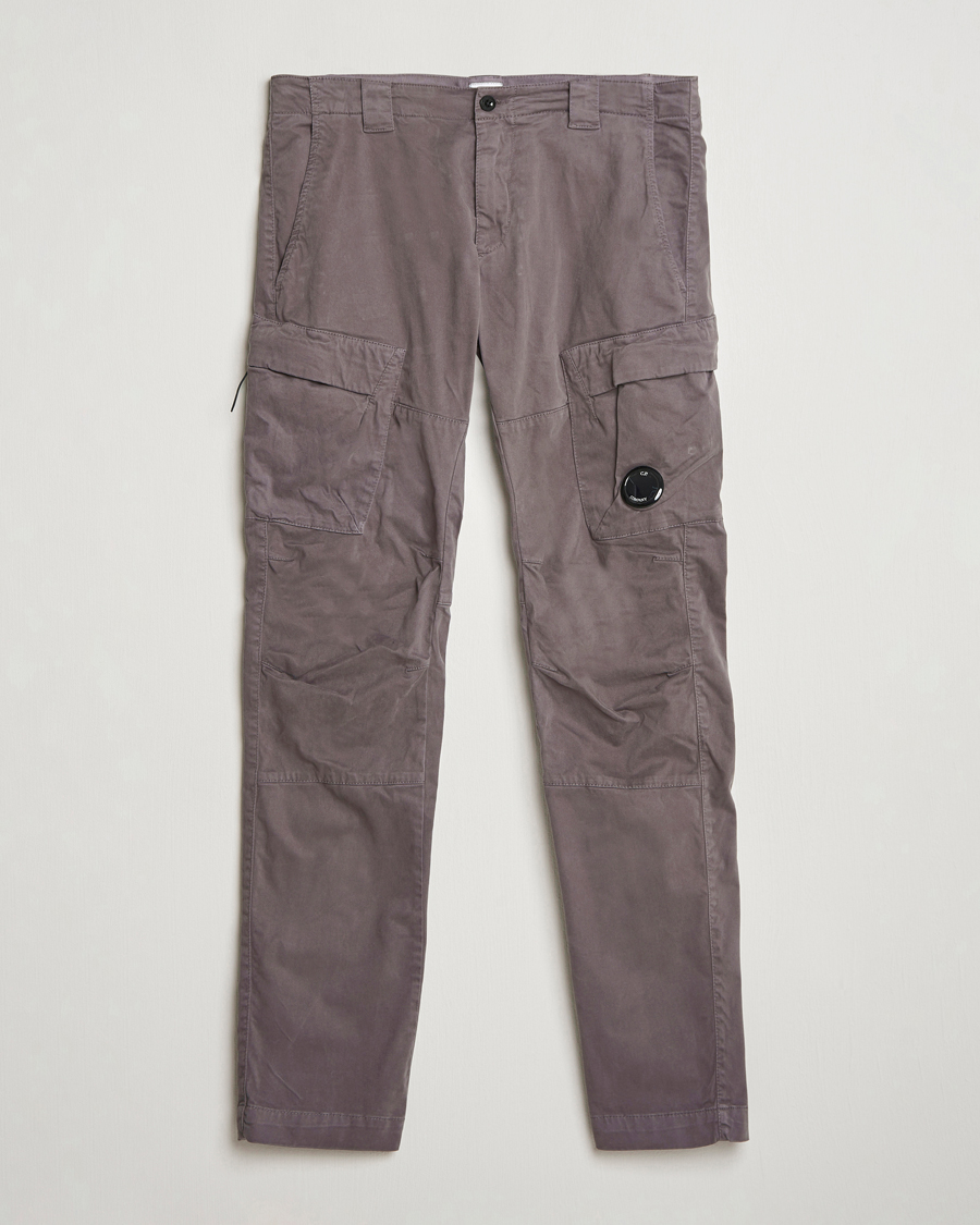 Herre | Bukser | C.P. Company | Stretch Satin Lens Cargo Pants Dark Grey