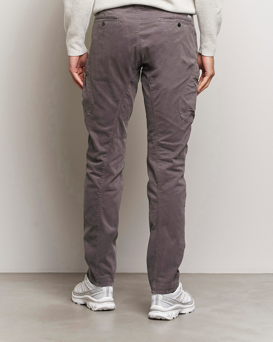 Herre | Bukser | C.P. Company | Stretch Satin Lens Cargo Pants Dark Grey