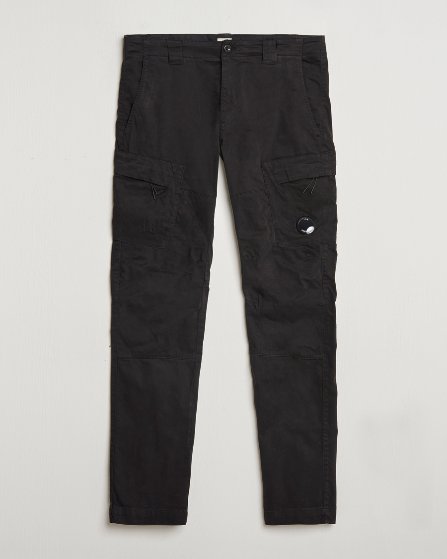 Herre | Bukser | C.P. Company | Stretch Satin Lens Cargo Pants Black