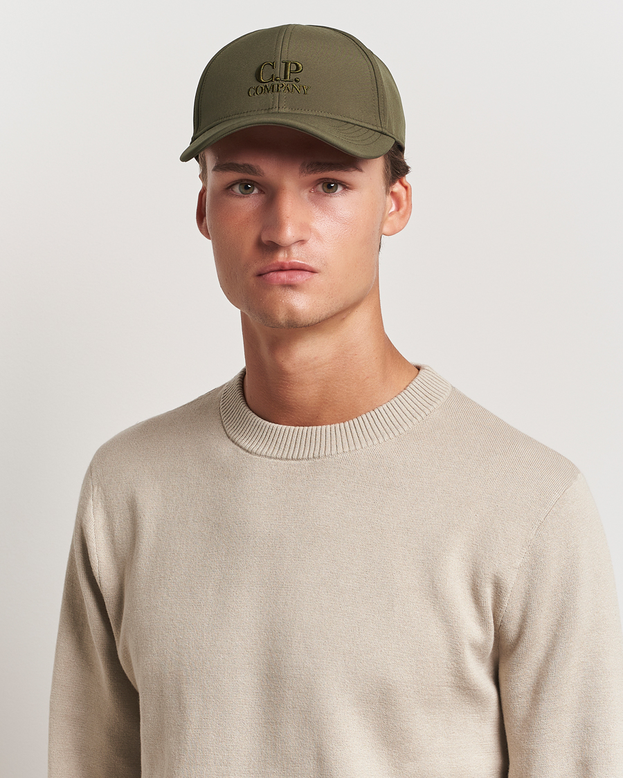 Herre | C.P. Company CP Shell Baseball Cap Olive | C.P. Company | CP Shell Baseball Cap Olive