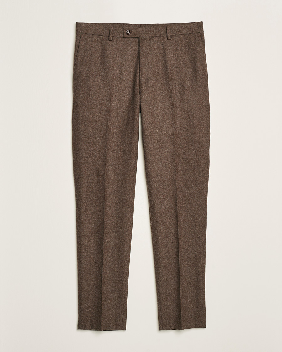 Herre | Bukser | Morris Heritage | Flannel Suit Trousers Brown