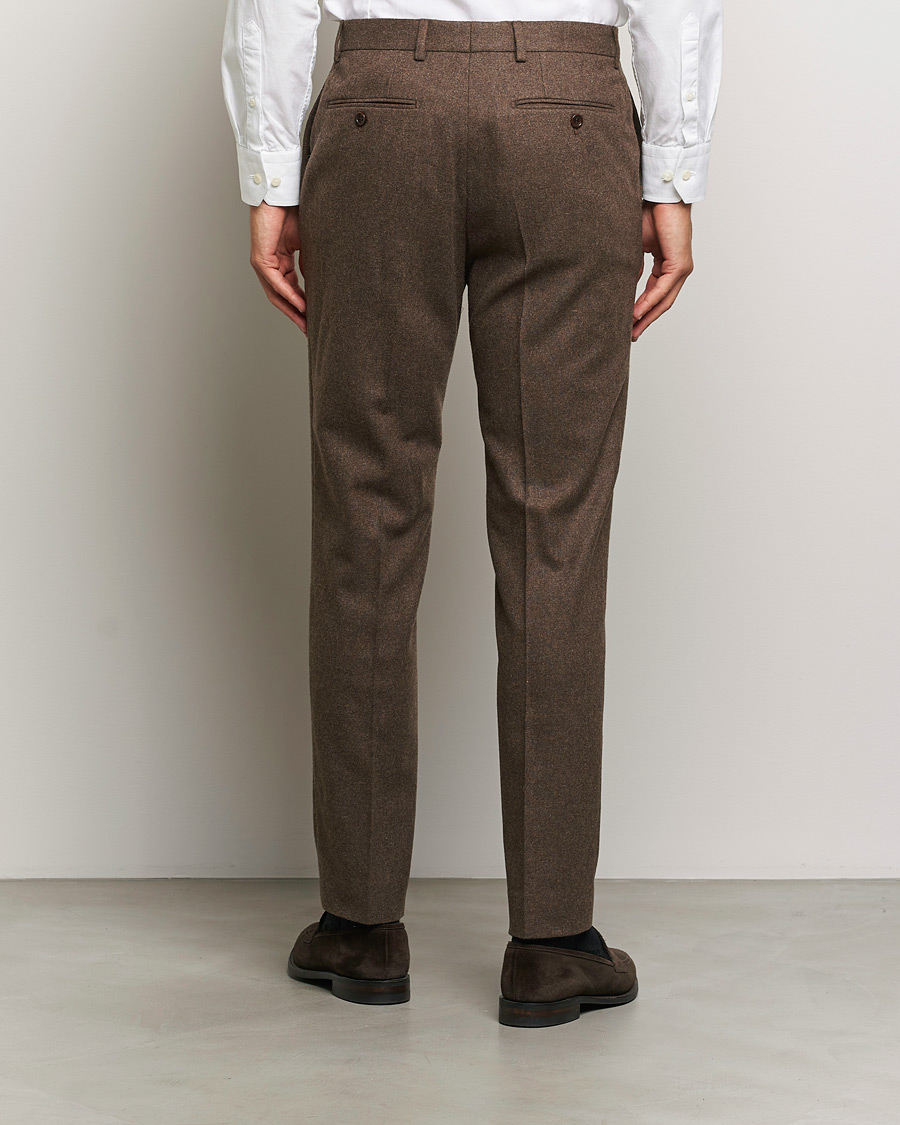 Herre | Bukser | Morris Heritage | Flannel Suit Trousers Brown