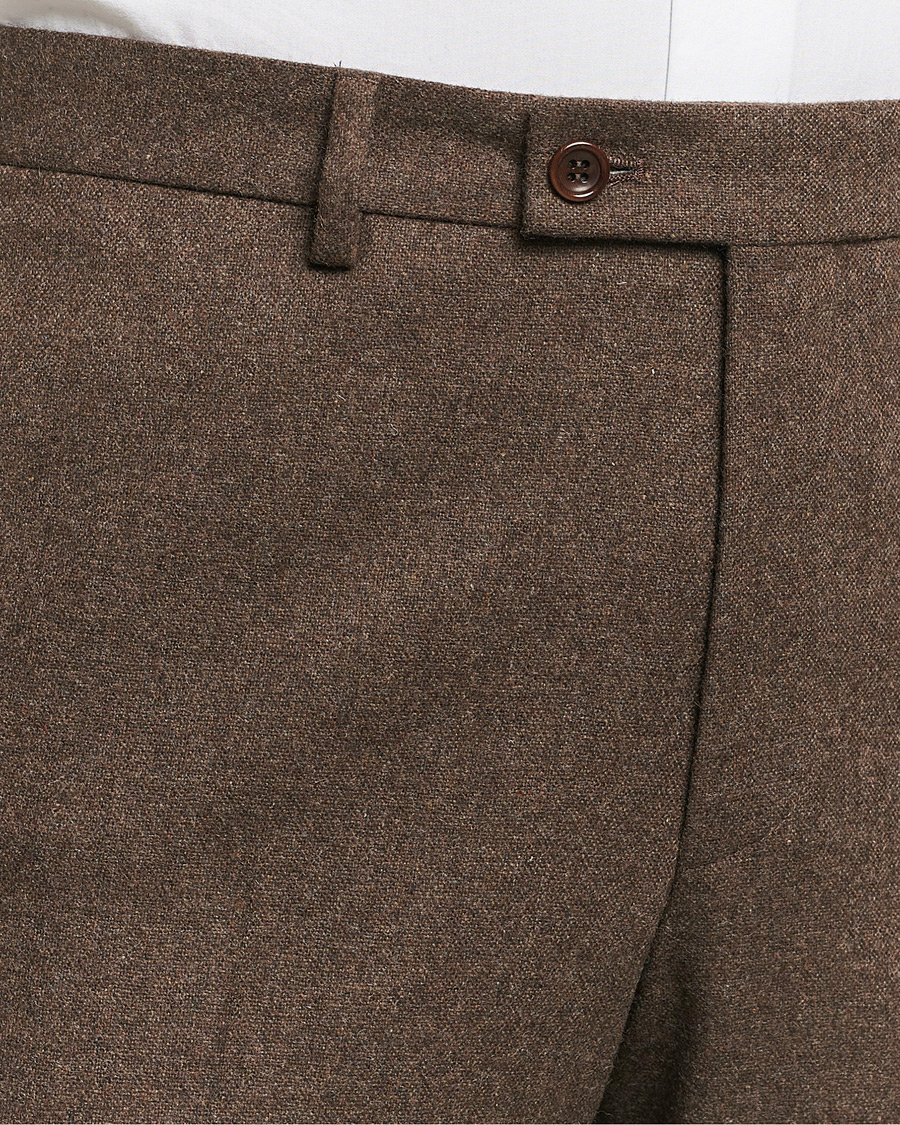 Herre | Bukser | Morris Heritage | Flannel Suit Trousers Brown