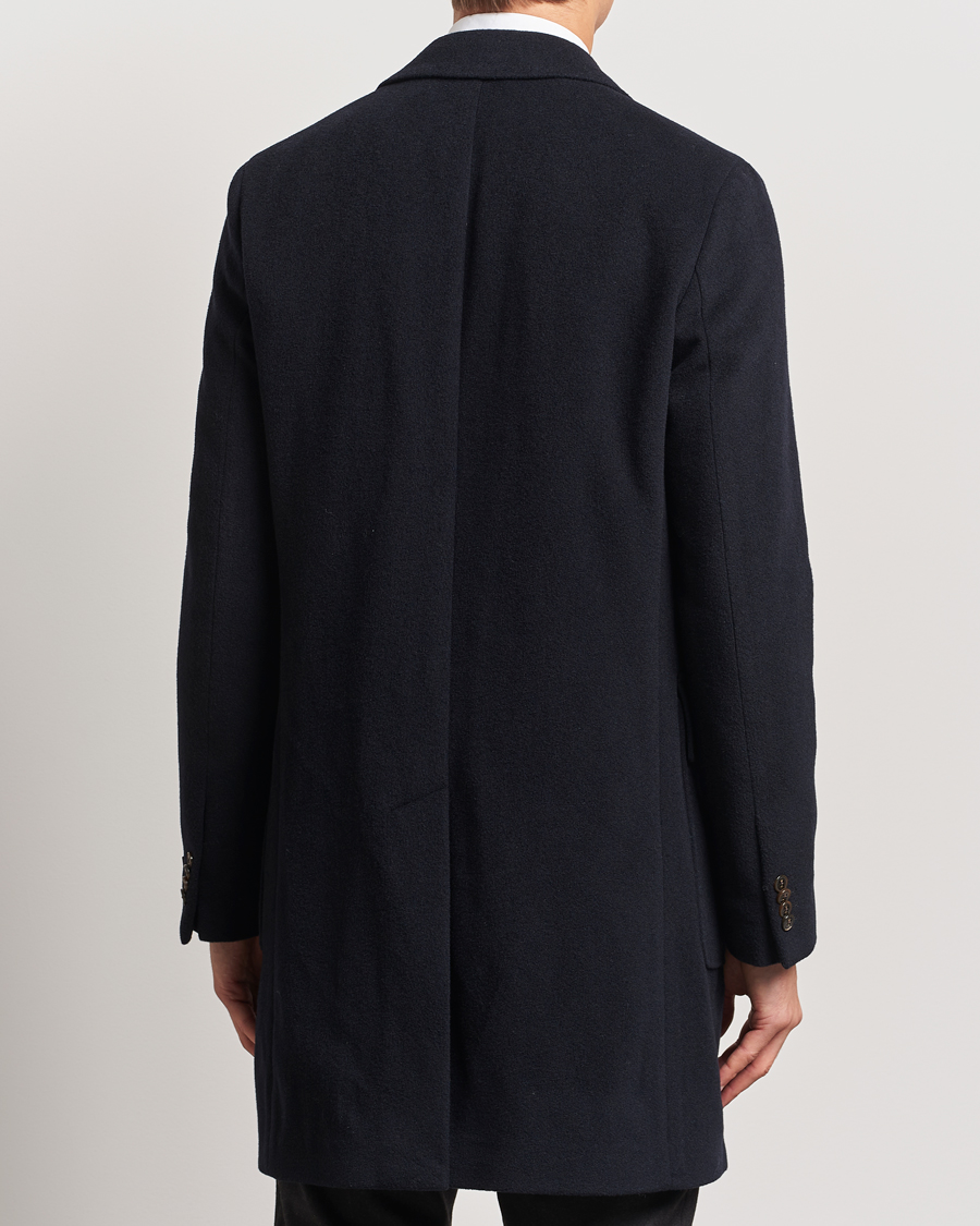Herre | Jakker | Morris Heritage | Brian Double Breasted Wool Coat Navy
