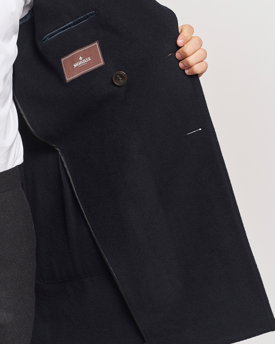 Herre | Jakker | Morris Heritage | Brian Double Breasted Wool Coat Navy