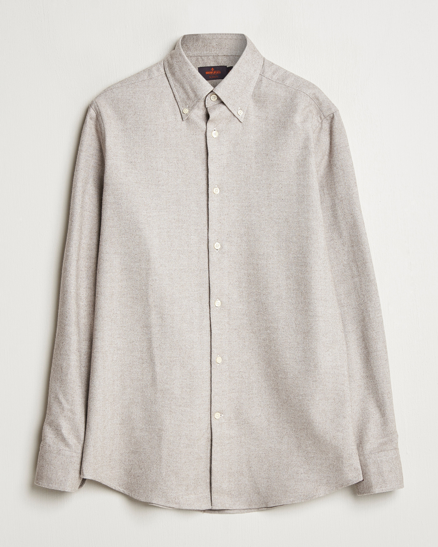 Herre | Skjorter | Morris Heritage | Soft Lama Slim Fit Shirt Khaki