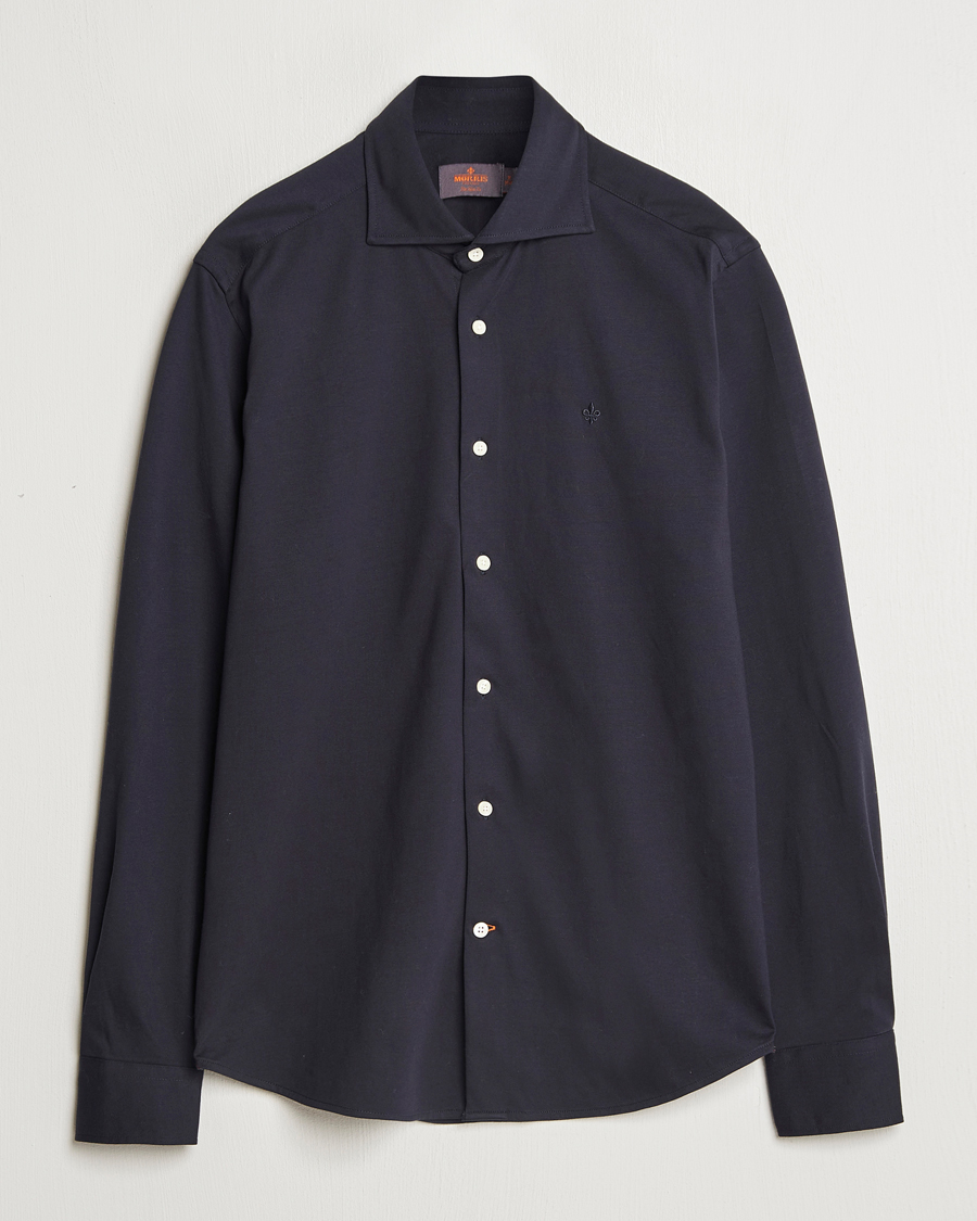 Herre | Skjorter | Morris | Dressed Jersey Shirt Old Blue
