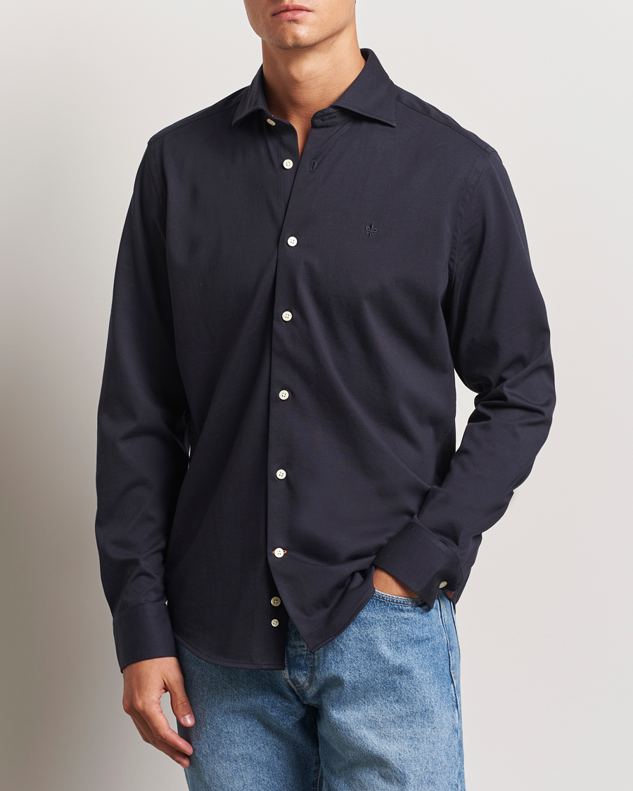 Herre | Skjorter | Morris | Dressed Jersey Shirt Old Blue