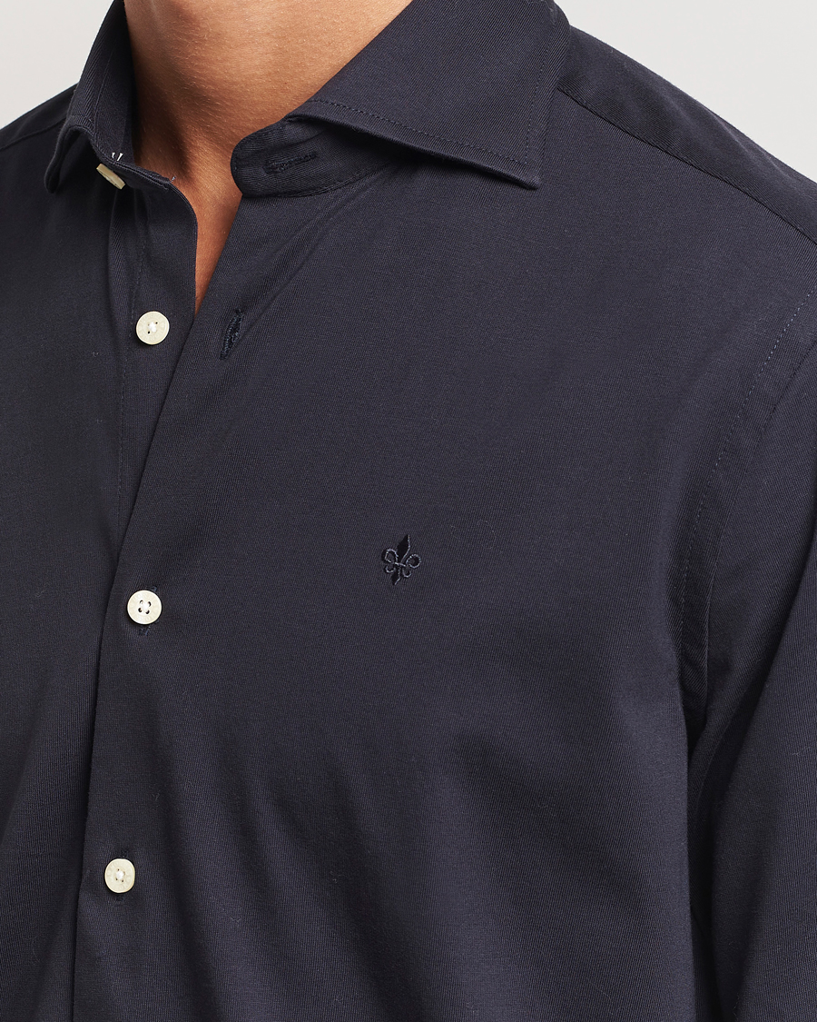 Herre | Skjorter | Morris | Dressed Jersey Shirt Old Blue
