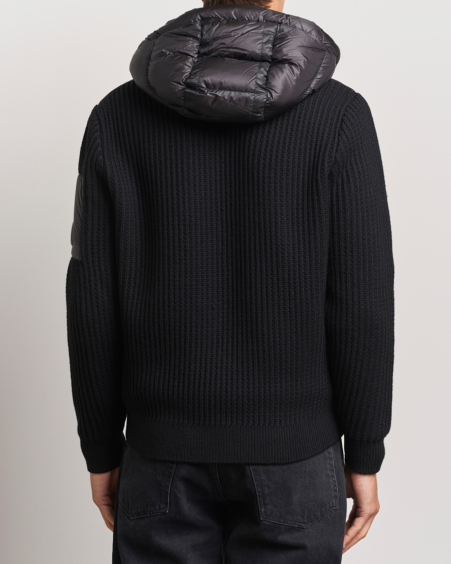 Herre | Jakker | C.P. Company | Merino Wool Padded Hybrid Hood Jacket Black