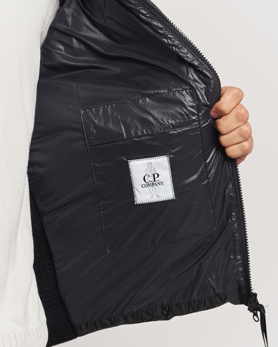 Herre | Jakker | C.P. Company | Merino Wool Padded Hybrid Hood Jacket Black