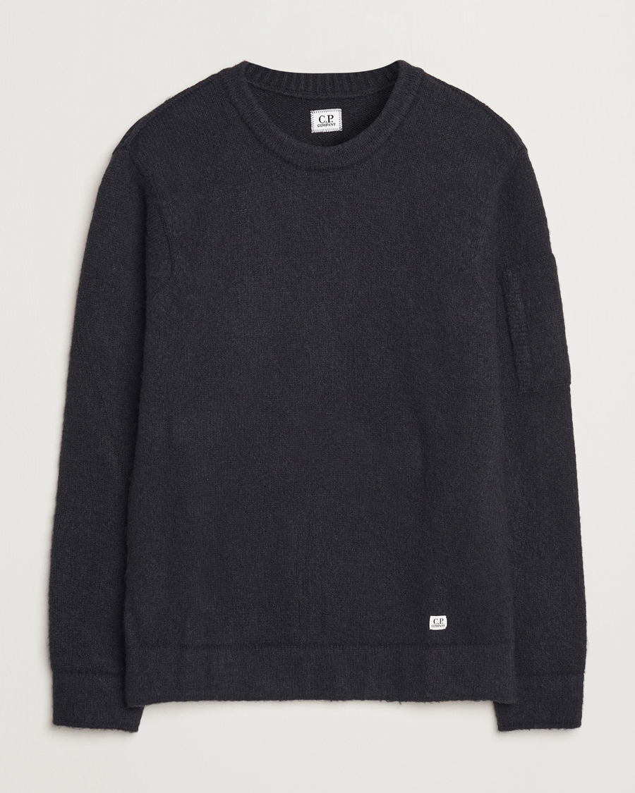 Herre | Trøjer | C.P. Company | Alpaca Soft Knitted Crewneck Black